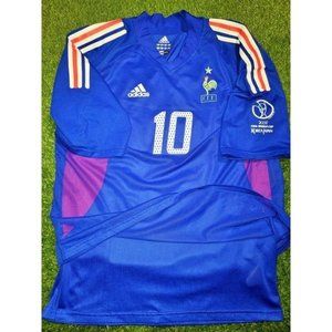 Zidane France 2002 WORLD CUP PLAYER ISSUE Soccer Jersey L